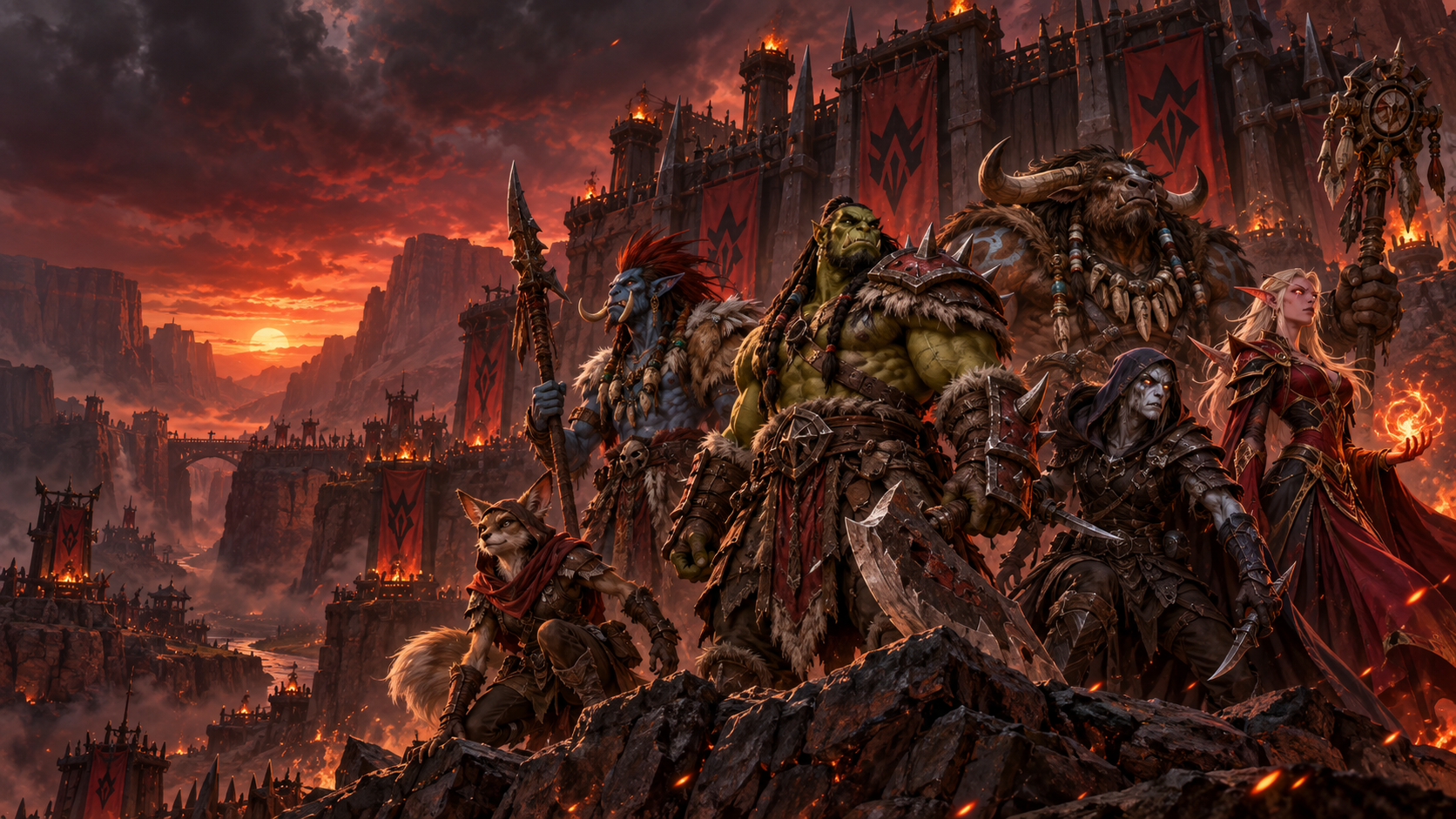 Original red-banner fantasy stronghold